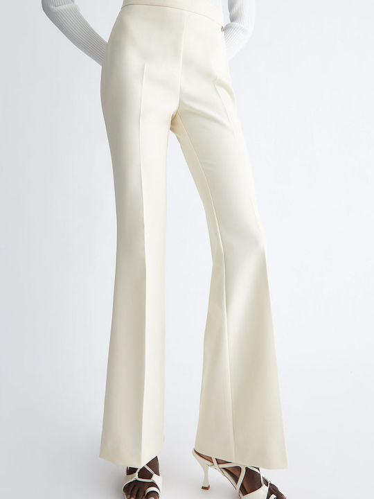 Liu Jo Women's Fabric Trousers Flare Beige