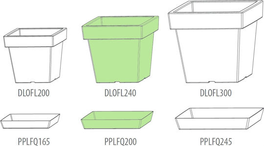 Prosperplast PPLFQ200 Πιάτο Γλάστρας Πλαστικό Anthracite 20x20εκ. PPLFQ200-S433