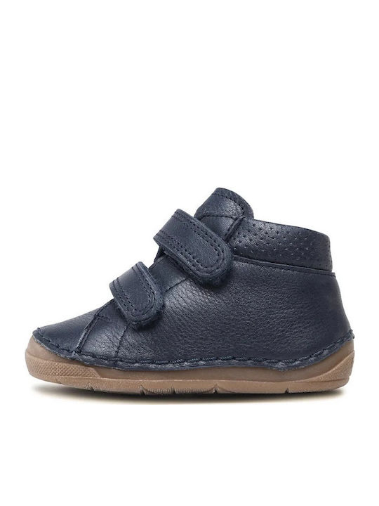 Ghete Copii din Piele cu Velcro Albastru