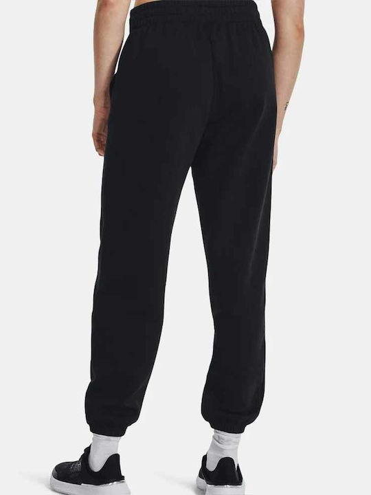 Under Armour Women's Jogger Sweatpants Black Fleece