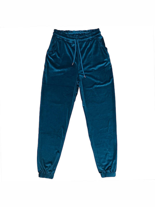 Ustyle Pantaloni de trening pentru femei cu cauciuc Verde Catifea