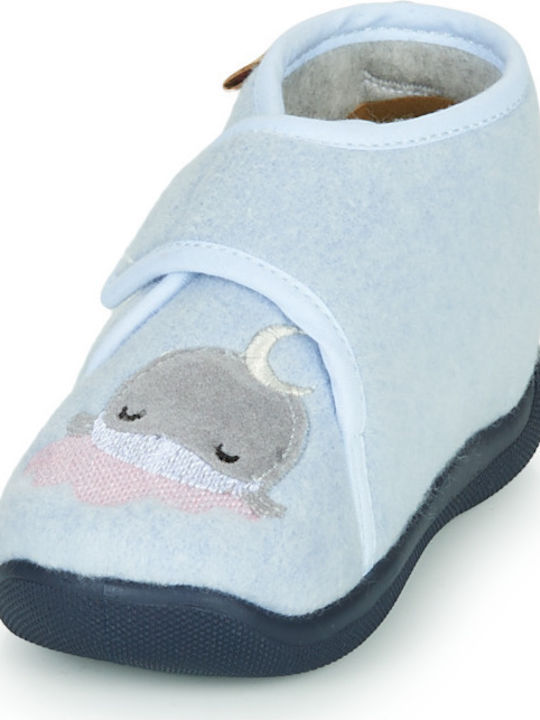 Kinderhausschuhe Stiefel Blau