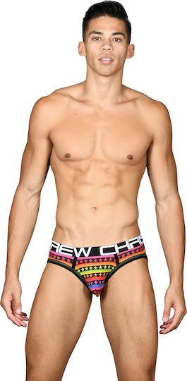 Andrew Christian Sunset Star Rainbow Stripe Ανδρικό Sexy Slip