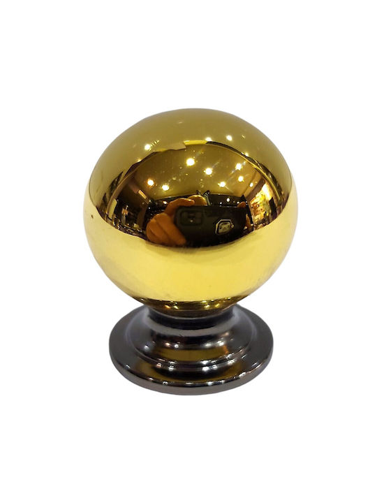 Eurofer Knob Furniture made of Metallic GOLD-BLACK 11378-000-BRZ2 1pcs