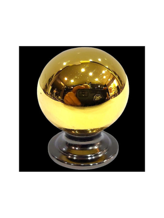 Eurofer Knob Furniture made of Metallic GOLD-BLACK 11378-000-BRZ2 1pcs