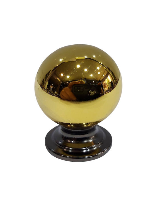 Eurofer Knob Furniture made of Metallic GOLD-BLACK 11378-000-BRZ2 1pcs