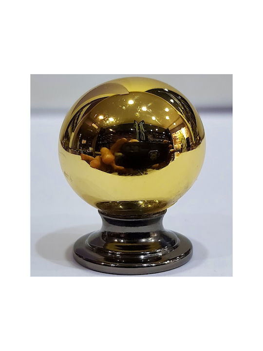 Eurofer Knob Furniture made of Metallic GOLD-BLACK 11378-000-BRZ2 1pcs