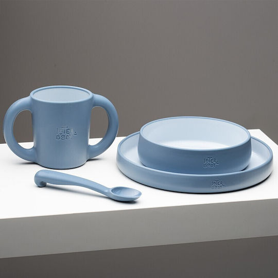 Interbaby Feeding Set made of Plastic Gray 4pcs