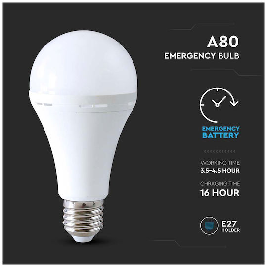 V-TAC LED Φωτιστικό Ασφαλείας Εξόδου με Τροφοδοσία Μπαταρίας
