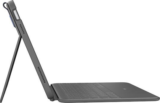 Logitech Rugged Folio Flip Cover με Πληκτρολόγιο στα Αγγλικά UK Graphite (iPad (10th generation))