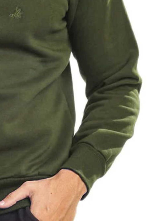 Paco & Co Herren Sweatshirt mit Kapuze Khaki