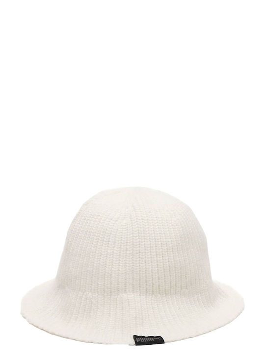 Puma Γυναικείο Πλεκτό Καπέλο Bucket Λευκό