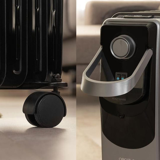 Cecotec Readywarm 9000 Space 360º Black Καλοριφέρ Λαδιού με 9 φέτες 2000W
