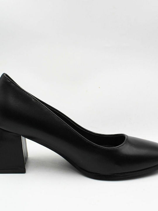 Plato Black Medium Heels