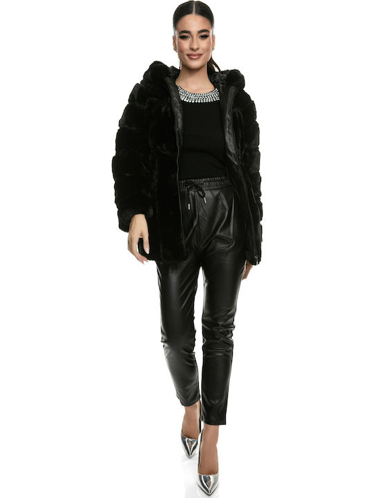Women's Short Fur Black