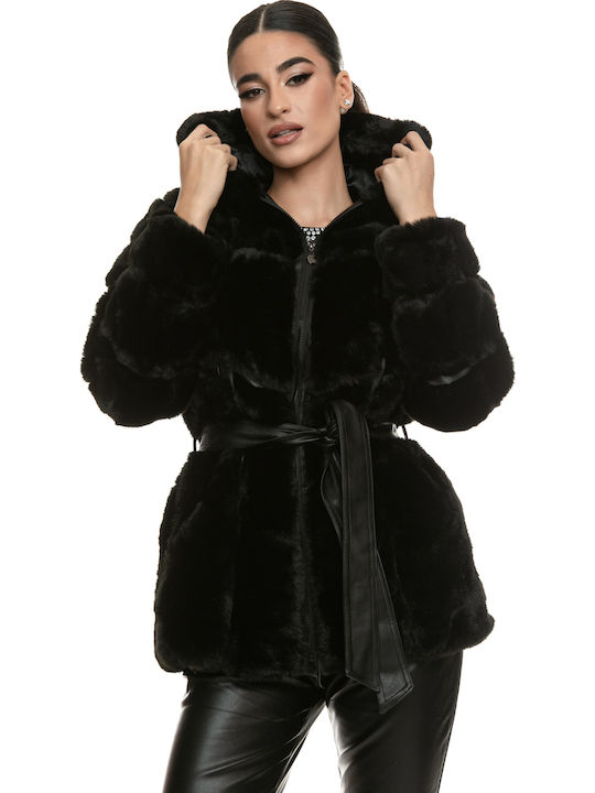 Women's Short Fur Black