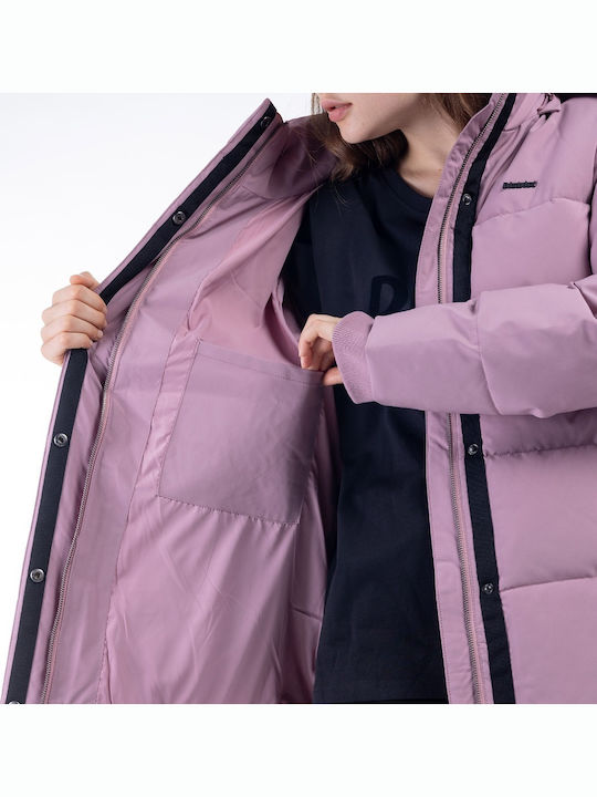 Scurtă Jachetă de femei Puffer pentru iarnă Roz