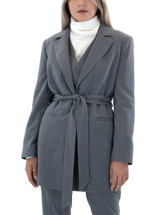 MY T Women's Blazer Gray