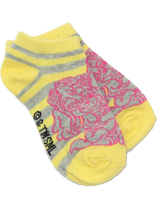 Nickelodeon Kids' Ankle Socks Yellow 3 Pairs