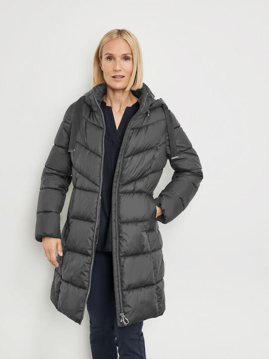 Gerry Weber Women's Long Puffer Jacket for Winter with Hood Black  955016-31140 | Skroutz.cy