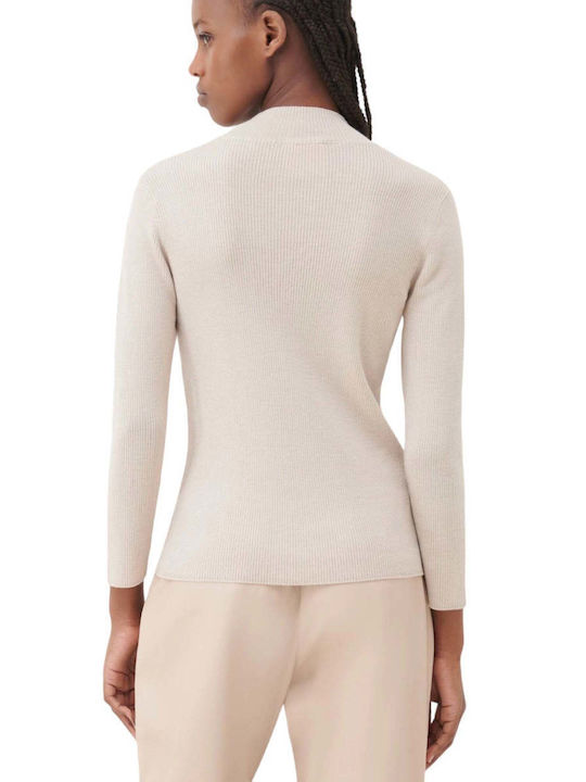 Marella Damen Langarm Pullover Wolle Beige