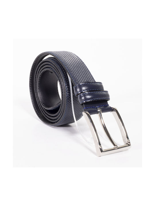 Ageridis Leather Men's Leather Belt Blue