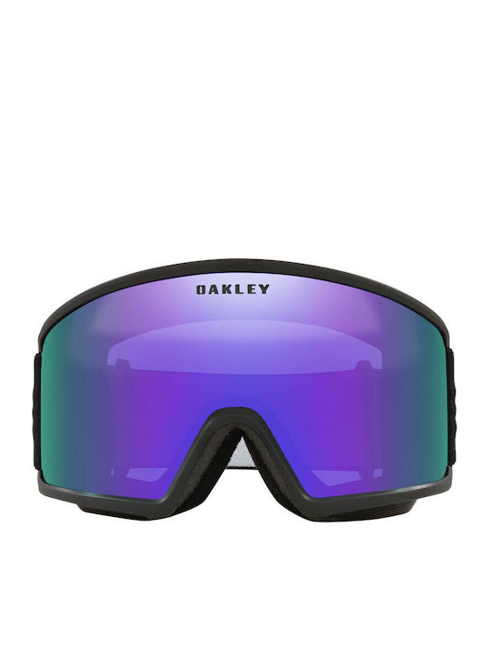 Oakley Target Line L Snow Masca de schi și snowboard Pentru adulți Negru cu Lentilă în culoarea Violet