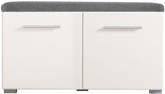 Beny Kom 760 Мебел за антре с Шкаф за обувки и Пейка Бял 79x35x45см