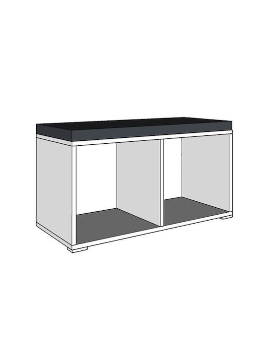 Beny Kom 760 Entry Furniture with Shoe Rack & Bench White 79x35x45cm