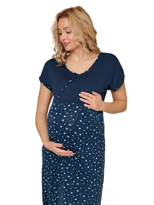 Pregnancy and breastfeeding nightgown with stars (28100-1)