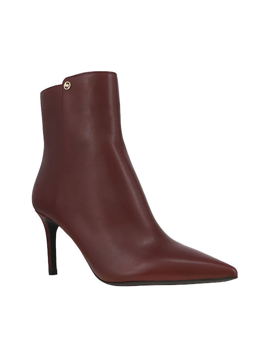 Michael Kors Women's Leather Boots Burgundy