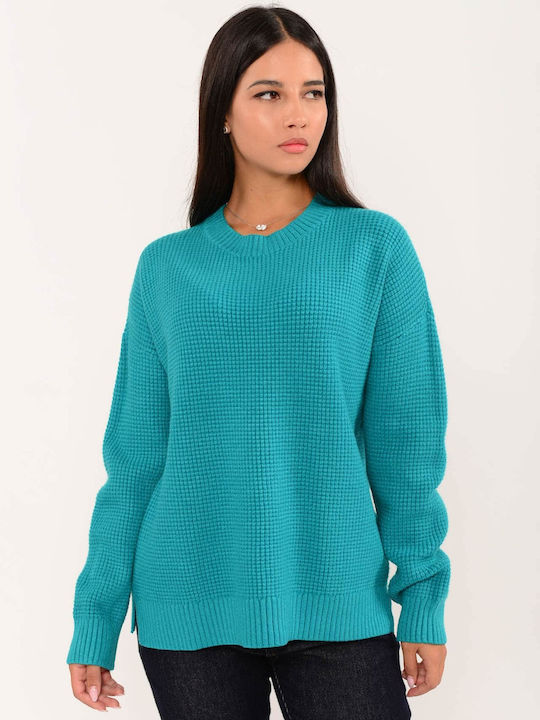 Doretta Women's Long Sleeve Sweater Blue