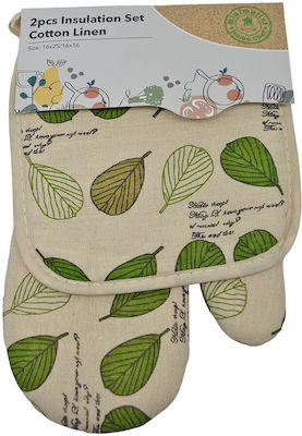 Ankor Oven Mitt and Pot Holder Set Green