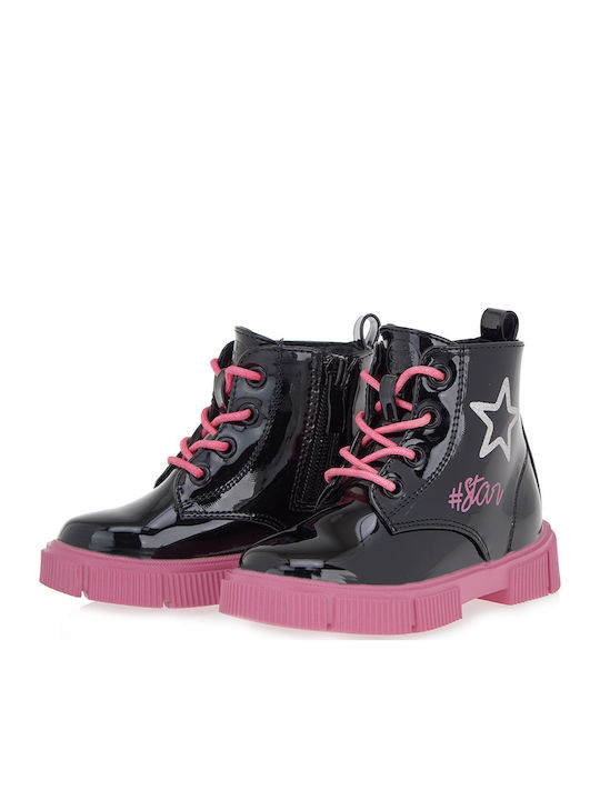 Kids Boots with Laces Black