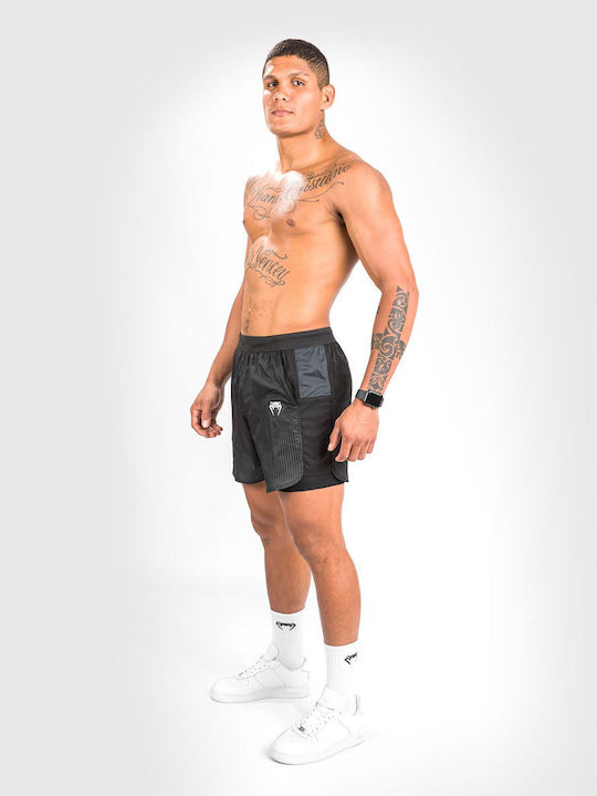 2-in-1 Sport Herren Shorts Schwarz