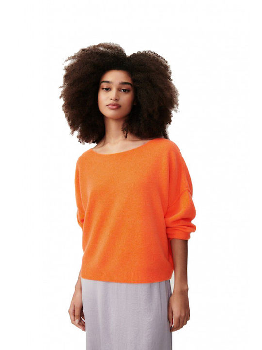 American Vintage Damen Langarm Pullover Orange