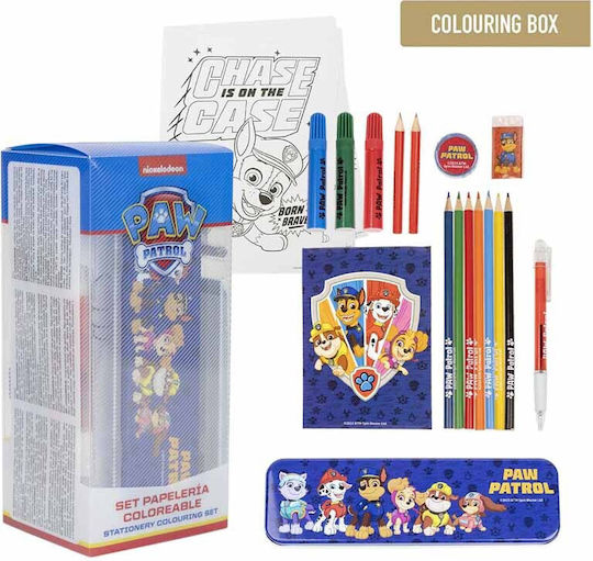 Cerda Paw Patrol Colouring Set 24x11cm 16 Pieces