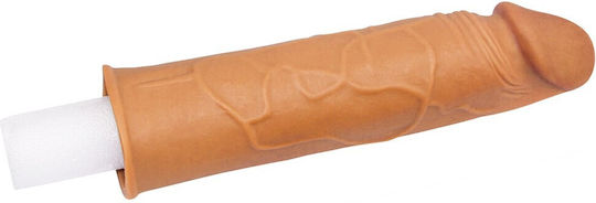 Lovetoy Pleasure X-tender Series X-tra Girth Penis Extension Brown 17.272cm