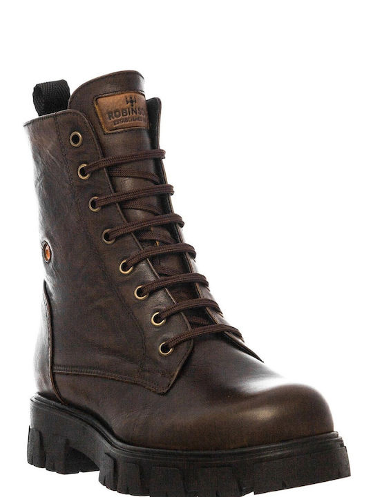 Robinson Women's Leather Boots Brown