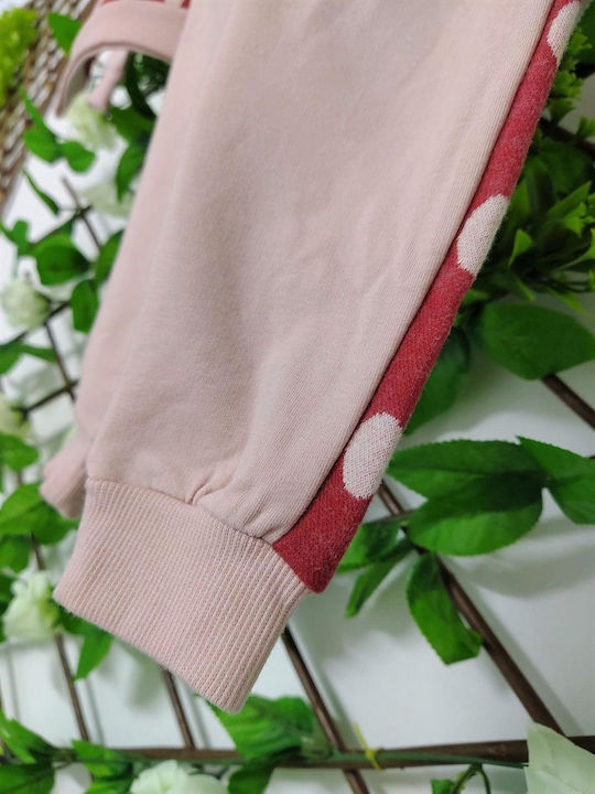 Kids Sweatpants Set Pink 2pcs