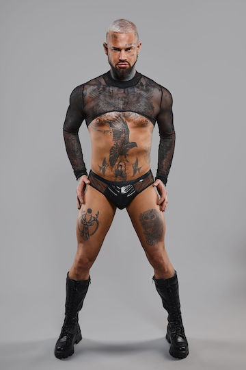 Regnes Fetish Planet Regnes Fetish Sexy Ανδρικό Top Μαύρο
