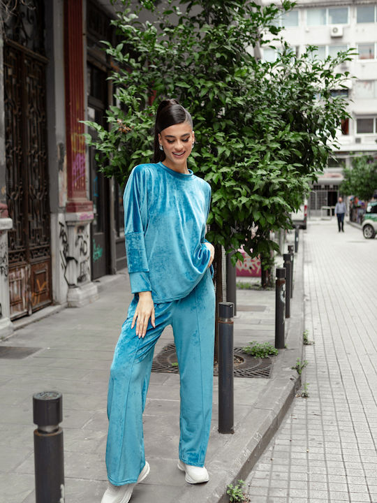 Sweatpants Velvet Blue
