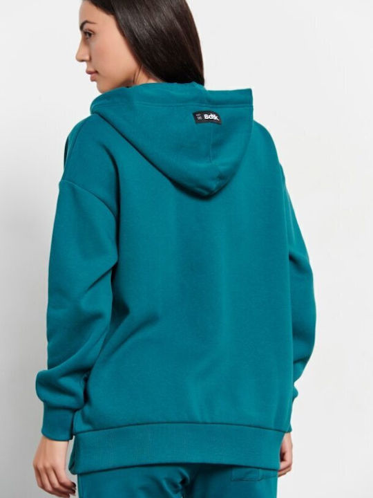 Women's Sweatshirt Jacket Hooded Green