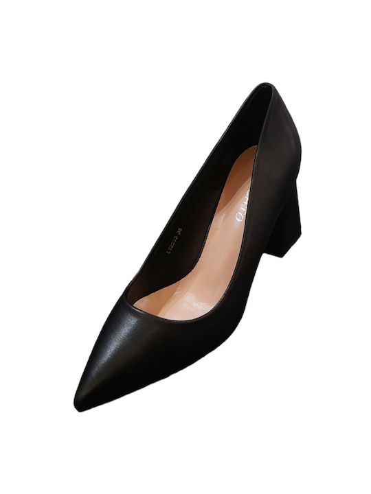 Plato Black Medium Heels