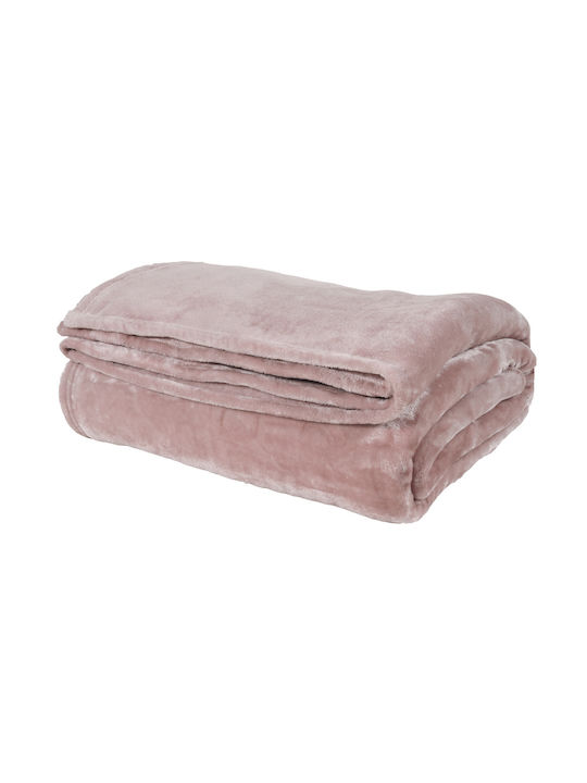 Das Home Blanket Velvet Single 160x220cm. Pink