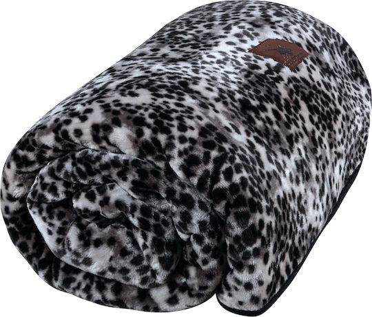 Greenwich Polo Club 3434 Velvet Blanket Super Double 220x240cm Gray - Black