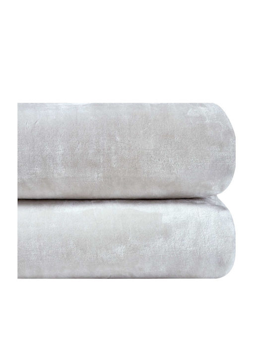 Kentia Notte Decke Samt King Size 260x240cm. 00 White