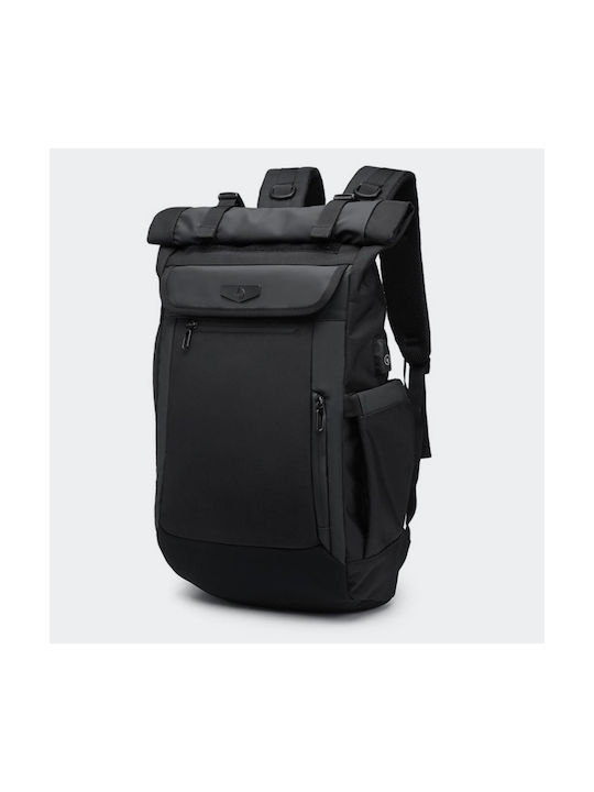 Ozuko Fabric Backpack with USB Port Black