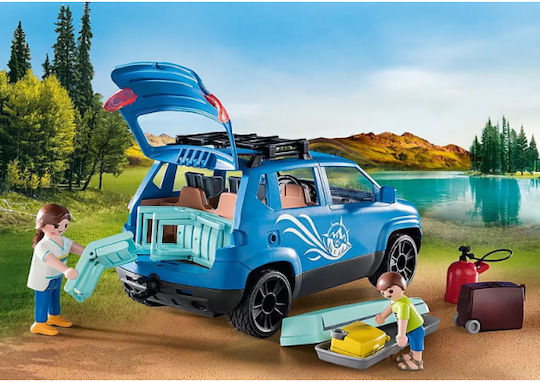 Playmobil Familienspaß Familienurlaub mit Wohnwagen-Anhänger für 4-10 Jahre