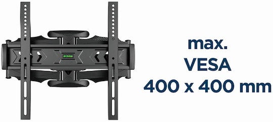 Gembird WM-58ST-01 Βάση Τηλεόρασης Τοίχου με Βραχίονα έως 58" και 36kg Μαύρο